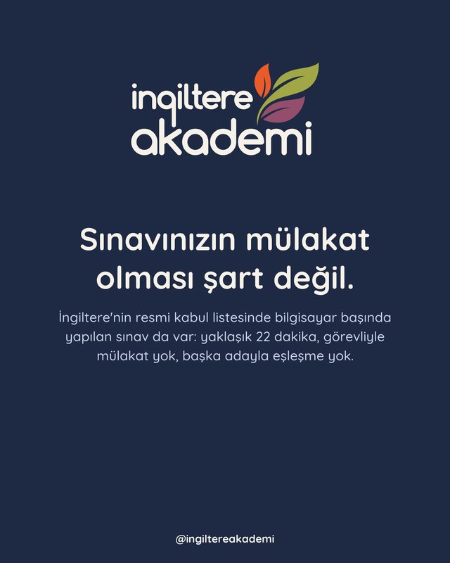 Instagram paylaşımı: sınavınızın mülakat olması şart değil